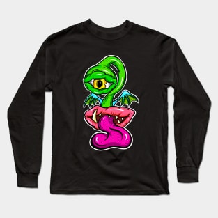 Lick You Ghost Weird Cartoon Monster Long Sleeve T-Shirt